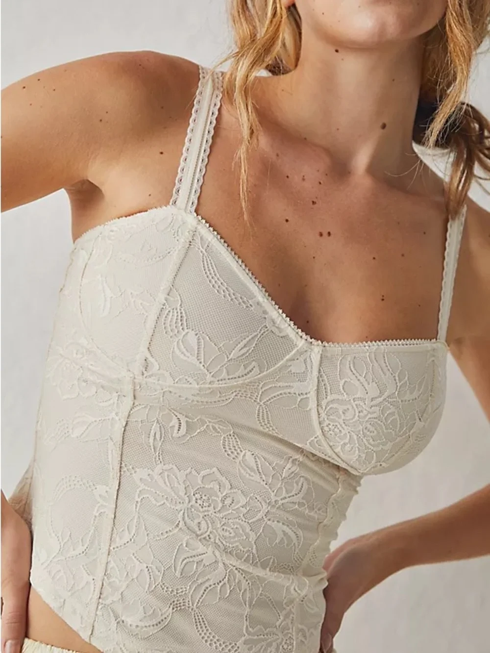 Free People Intimately Lace Bustier Cami Top Size XS - Picture 2 of 6